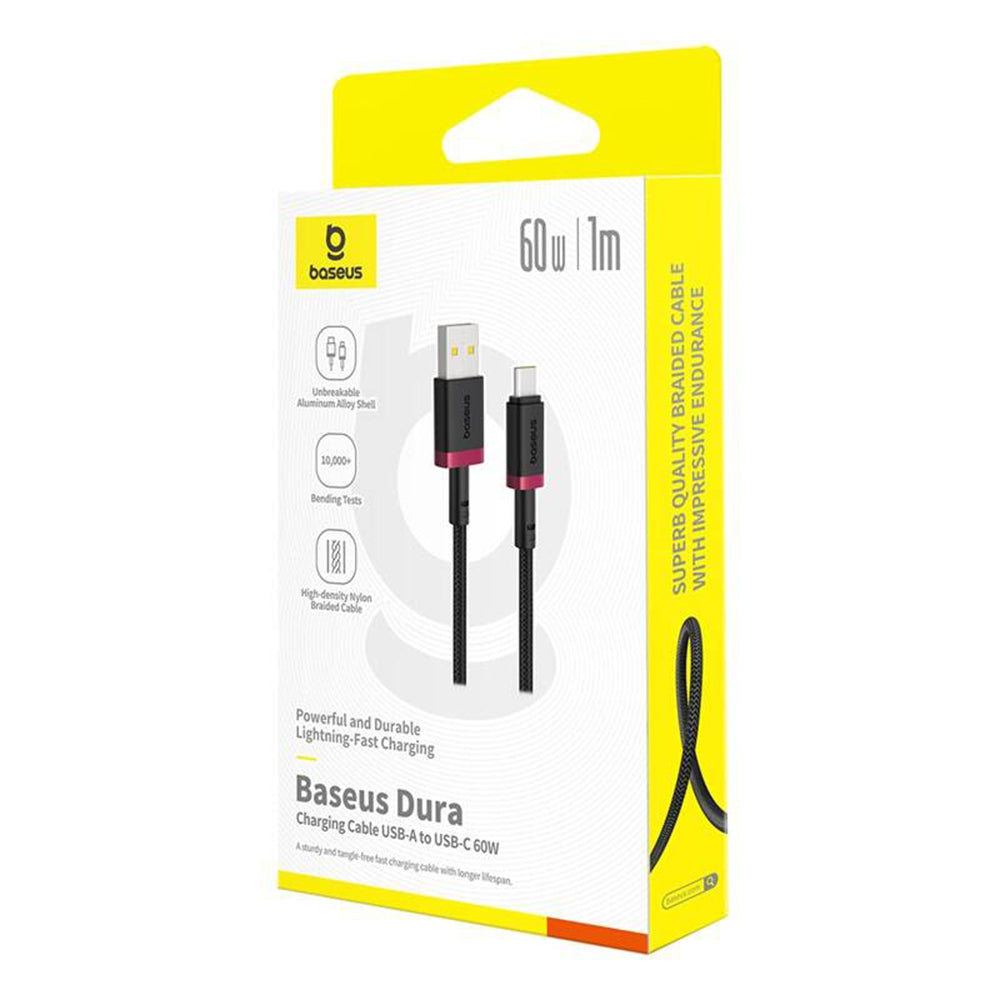 Cavo Dati e Ricarica USB-A - USB-C Baseus Dura Series, 60W, 2m, Rosso P10377802U01-03