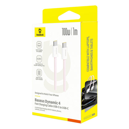USB-C Data and Charging Cable - USB-C Baseus Dynamic 4 Series, 100W, 1m, Pink P10381400411-00