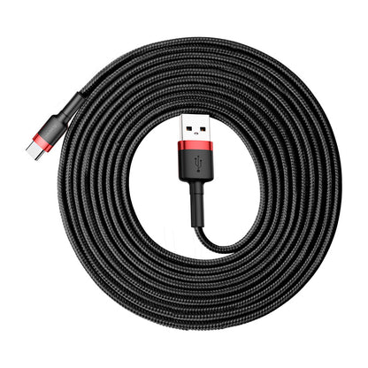 Cavo Dati e Ricarica USB-A - USB-C Baseus Cafule, 18W, 3m, Rosso CATKLF-U91