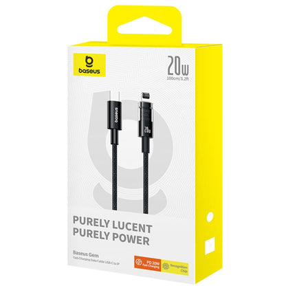 Cavo Dati e Ricarica USB-C - Lightning Baseus Gem, 20W, 1m, Nero P10373001111-00