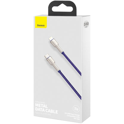 Cavo Dati e Ricarica USB-C - Lightning Baseus Cafule Metal Series, 20W, 1m, Viola CATLJK-A05