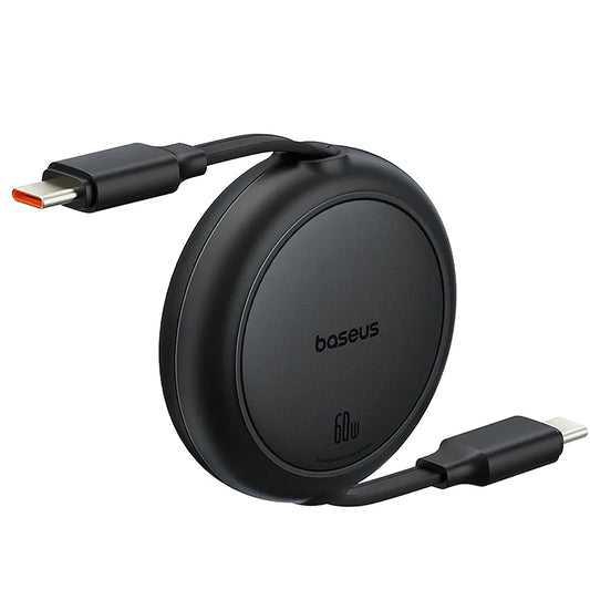 Cavo Dati e Ricarica USB-C - USB-C Baseus Free2Pull Mini Retrattile, 60W, 1m, Nero P10364500111-01
