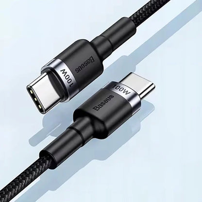 Cavo Dati e Ricarica USB-C - USB-C Baseus Cafule, 100W, 2m, Grigio CATKLF-BLG1