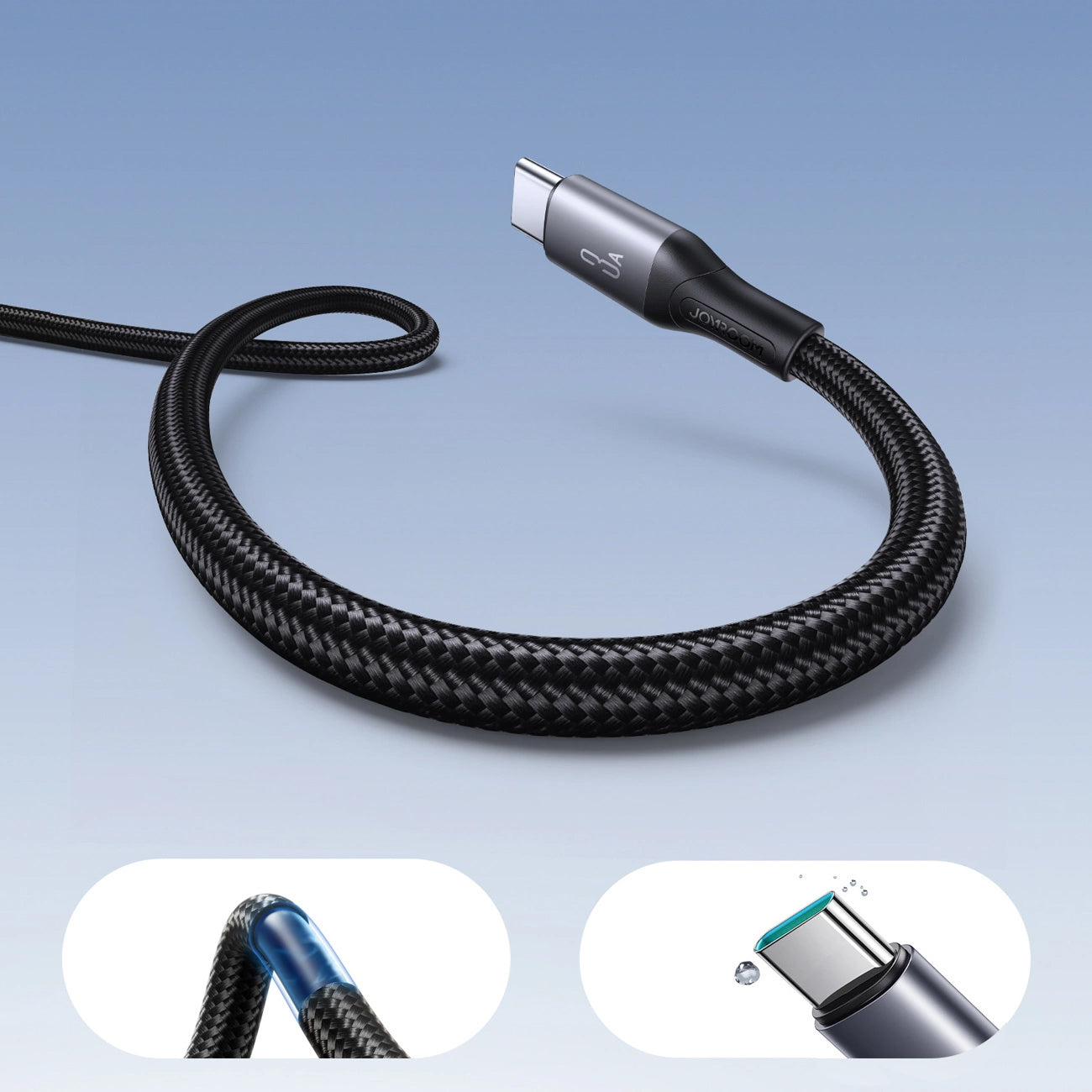 USB-A to USB-C Data and Charging Cable Joyroom S-A28 Flash, 30W, 2m, Black