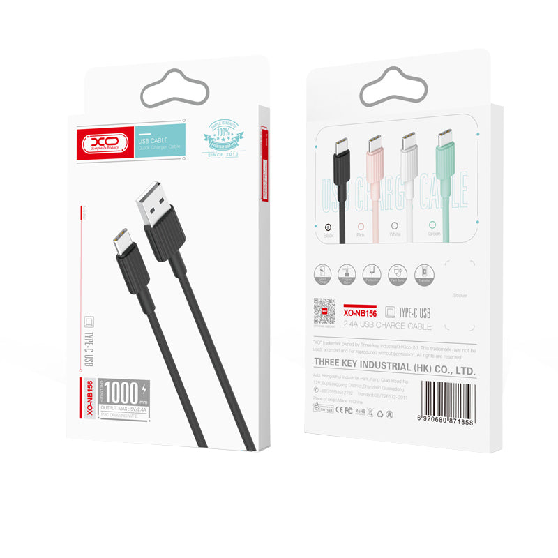 Cavo Dati e Ricarica USB-A - USB-C XO Design NB156, 60W, 1m, Bianco