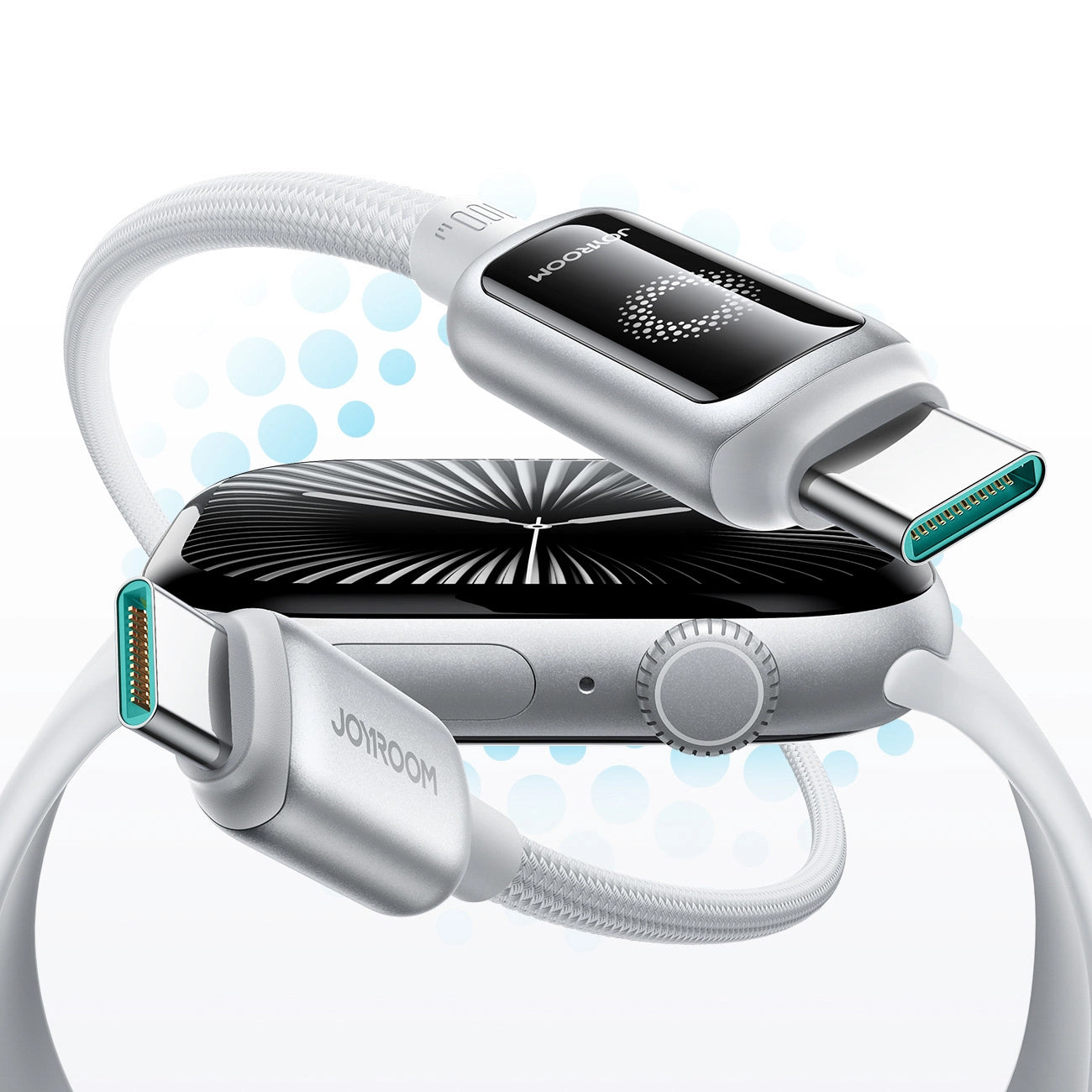 Cavo Dati e Ricarica USB-C - USB-C Joyroom S-A55 StarFlight Display, 100W, 1.2m, Bianco