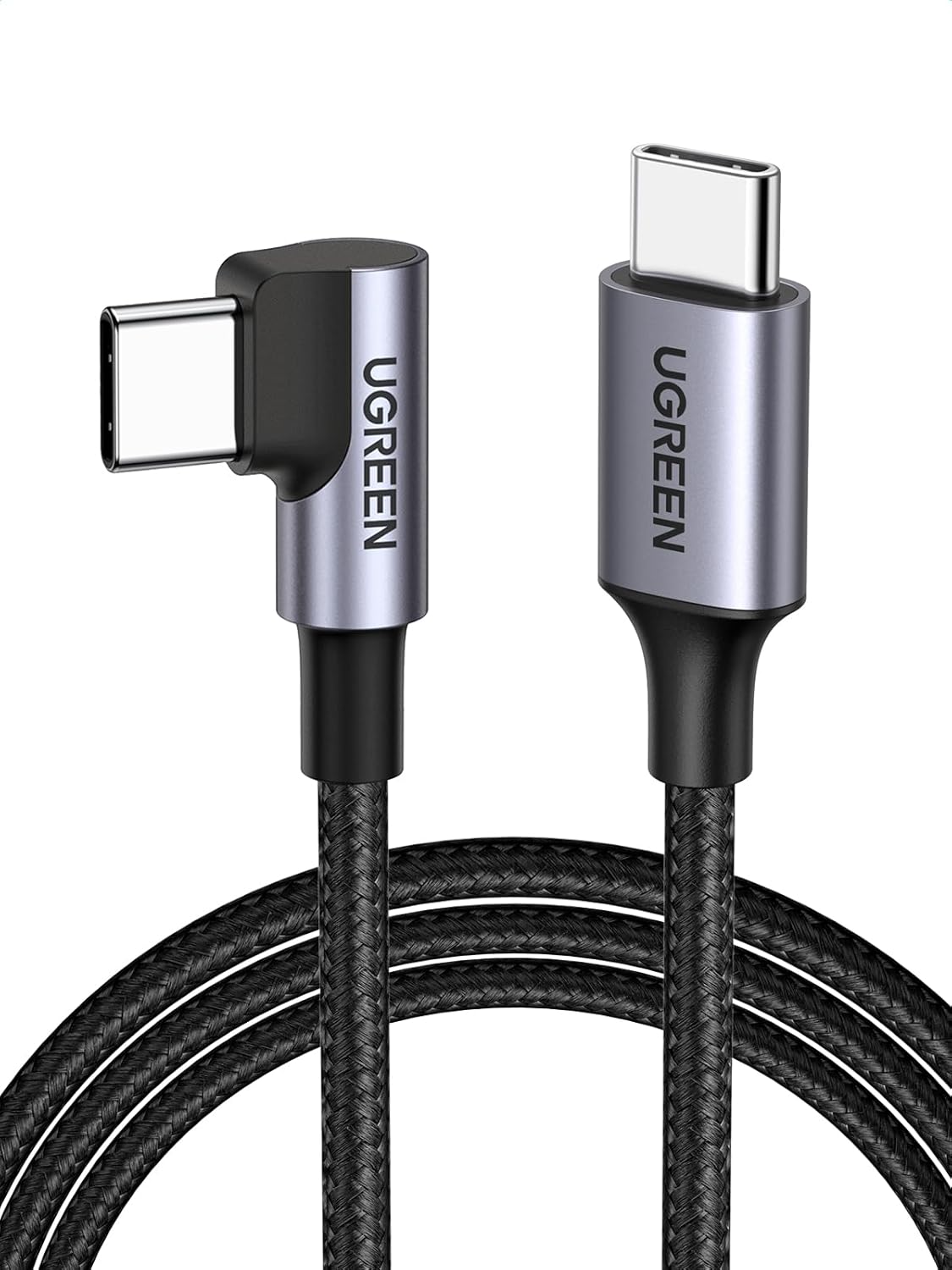 Cavo Dati e Ricarica USB-C - USB-C UGREEN US255 Angled, 60W, 3m, Grigio