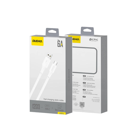 Cavo Dati e Ricarica USB-A - USB-C Dudao L2sT, 60W, 1.2m, Bianco