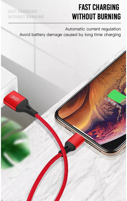 Cavo Dati e Ricarica USB-A - microUSB XO Design NB143, 18W, 2m, Rosso