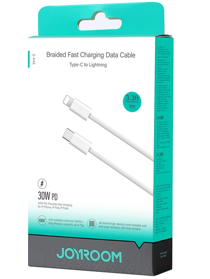 Cavo Dati e Ricarica USB-C - Lightning Joyroom S-A45, 30W, 1m, Bianco