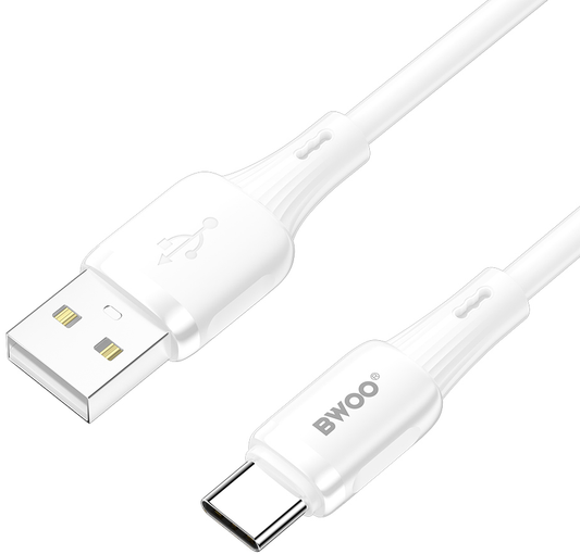 Cavo Dati e Ricarica USB-A - USB-C BWOO X329C, 18W, 1m, Bianco