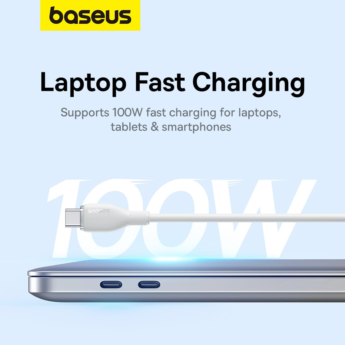 Cavo Dati e Ricarica USB-C - USB-C Baseus Pudding, 100W, 1.2m, Bianco P10355702221-00
