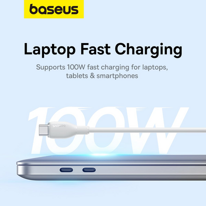 Cavo Dati e Ricarica USB-C - USB-C Baseus Pudding, 100W, 1.2m, Bianco P10355702221-00