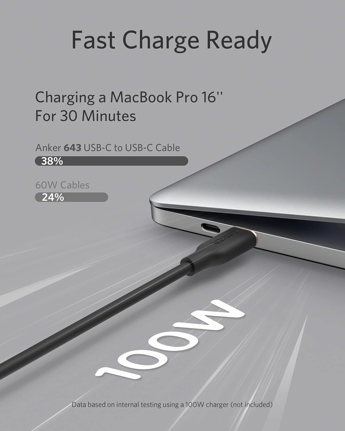 Cavo Dati e Ricarica USB-C - USB-C Anker PowerLine III, 100W, 0.9m, Nero, Ricondizionato A8552H11
