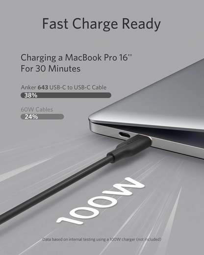 Cavo Dati e Ricarica USB-C - USB-C Anker PowerLine III, 100W, 0.9m, Nero, Ricondizionato A8552H11