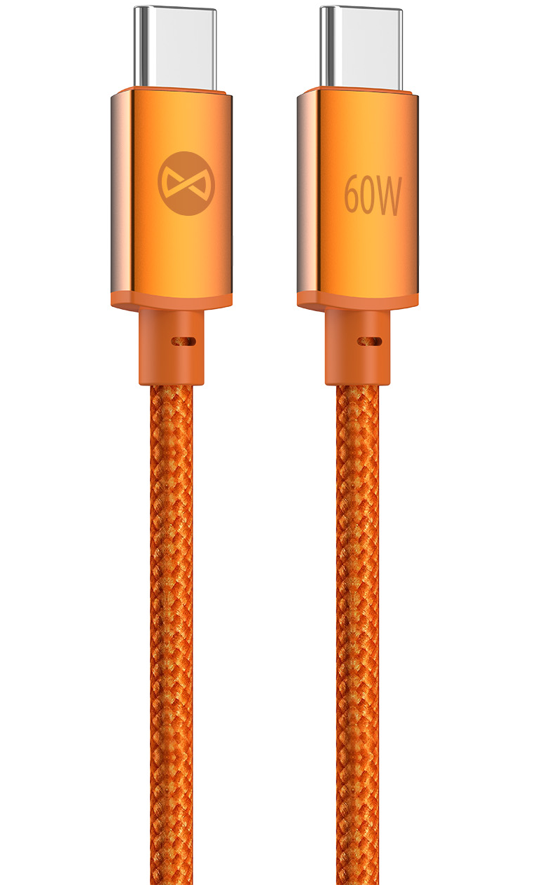 Cavo Dati e Ricarica USB-C - USB-C Forever Saffron, 60W, 1m, Arancione