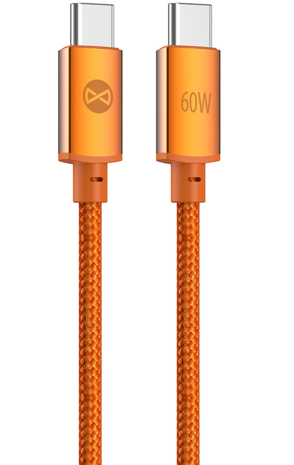 Cavo Dati e Ricarica USB-C - USB-C Forever Saffron, 60W, 1m, Arancione