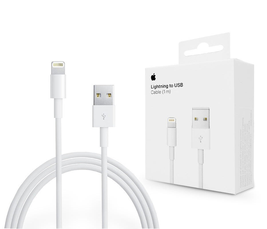USB-A to Lightning Data and Charging Cable Apple A1480, 18W, 1m, White MUQW3ZM/A