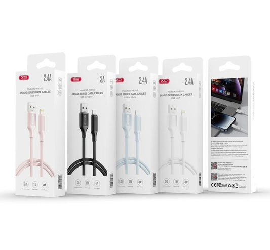 Cavo Dati e Ricarica USB-A - Lightning XO Design NB265, 12W, 1m, Rosa