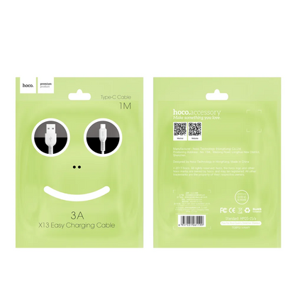 Cavo Dati e Ricarica USB-A - USB-C HOCO X13 Easy, 18W, 1m, Nero