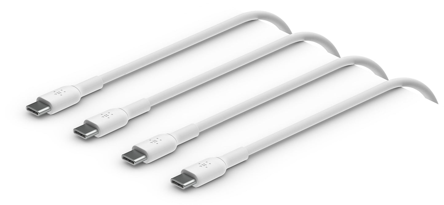 Cavo Dati e Ricarica USB-C - USB-C Belkin BoostCharge, 60W, 1m, Set 2 pezzi, Bianco CAB003bt1MWH2PK