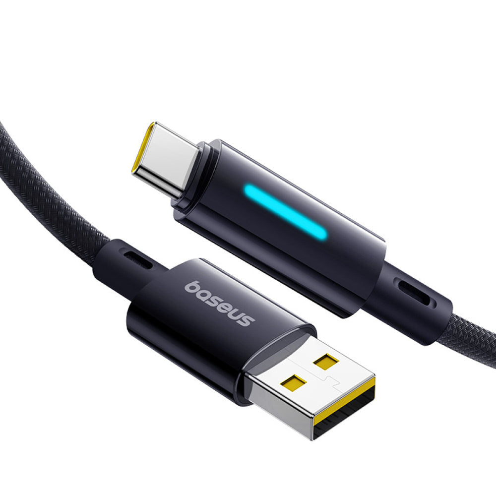 Cavo Dati e Ricarica USB-A - USB-C Baseus Lit Button Control, 100W, 2m, Nero P10379002121-01