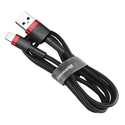 Cavo dati e ricarica USB-A - Lightning Baseus Cafule, 18W, 2m, rosso CALKLF-C19