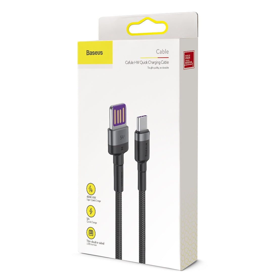 Cavo dati e ricarica USB-A - USB-C Baseus HW a ricarica rapida, 100W, 1m, grigio CATKLF-PG1 CATKLF-PG1