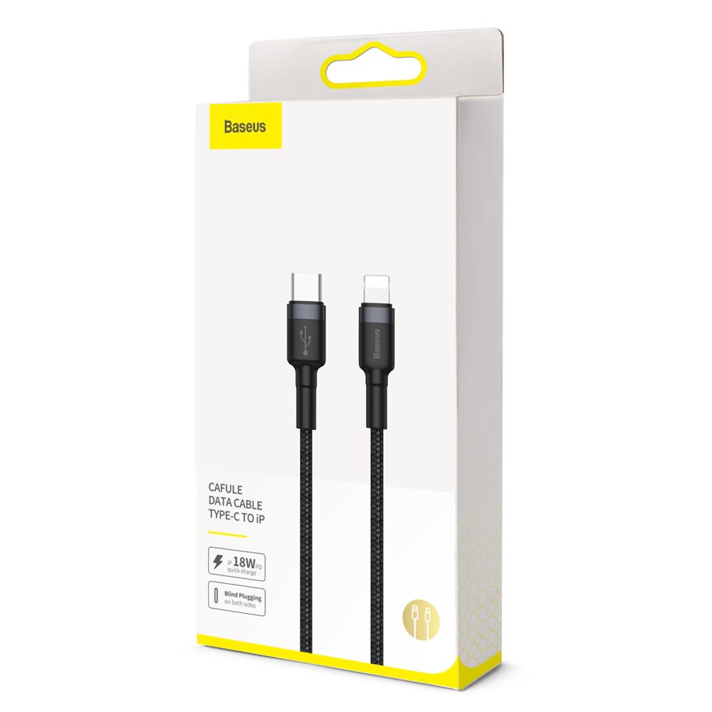 Cavo dati e ricarica USB-C - Lightning Baseus Cafule, 18W, 1m, grigio CATLKLF-G1 CATLKLF-G1