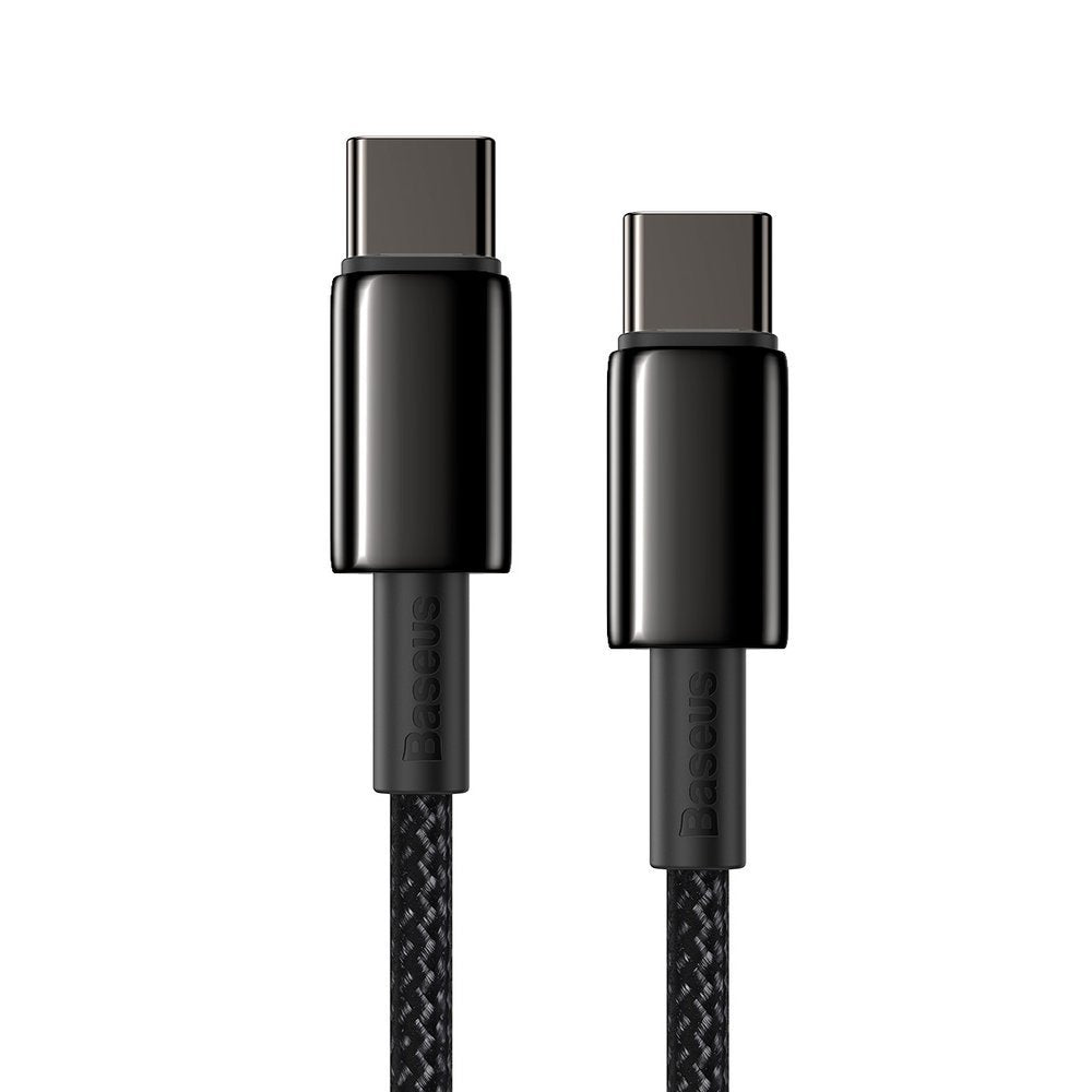 Cavo dati e ricarica USB-C - USB-C Baseus Tungsten Baseus Tungsten Gold, 100W, 1m, nero CATWJ-01 CATWJ-01