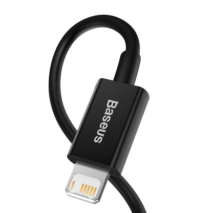 Cavo dati e ricarica USB-A - Lightning Baseus Serie Superior, 20W, 2m, nero CALYS-C01