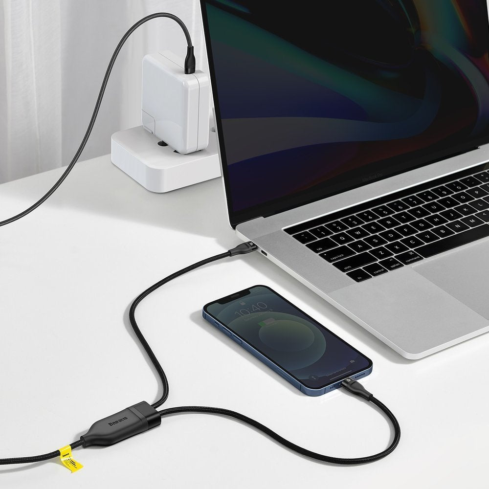 Cavo Dati e Ricarica USB-C - Lightning / USB-C Baseus Flash Series 2in1, 100W, 1.2m, Nero CA1T2-F01