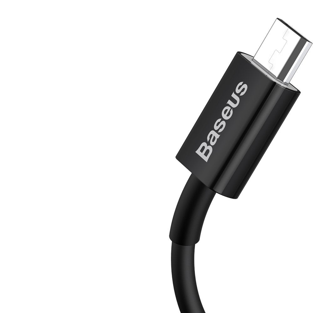 Cavo dati e ricarica da USB-A a microUSB della serie Superior di Baseus, 18W, 2m, nero CAMYS-A01 