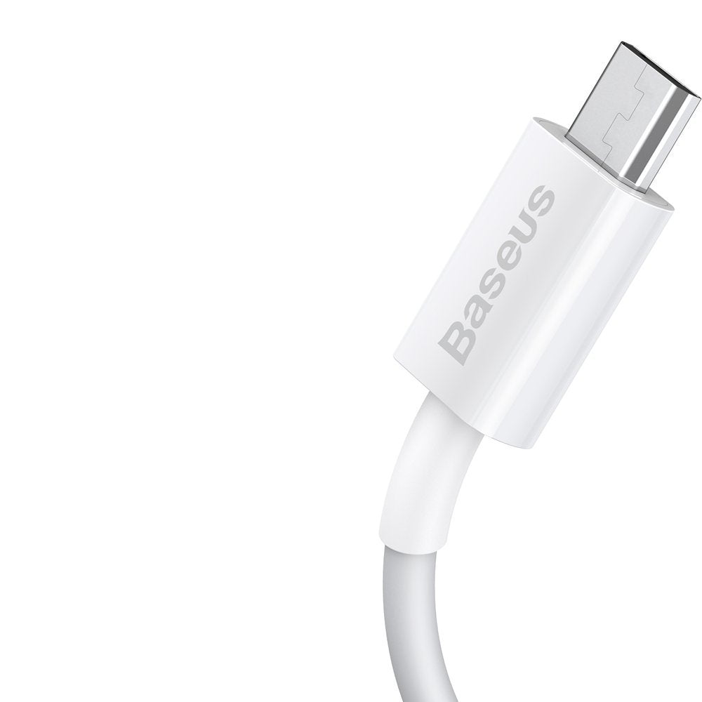 Cavo dati e ricarica USB-A - microUSB Baseus Serie Superior, 18W, 1m, bianco CAMYS-02