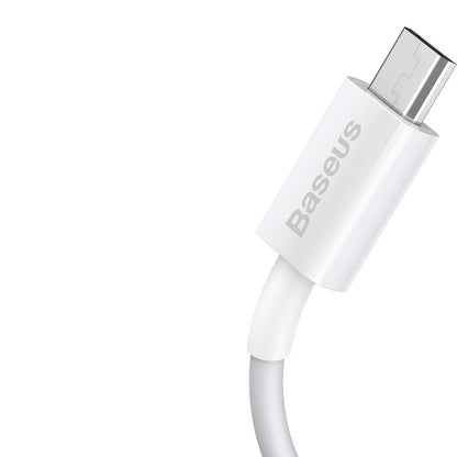 Cavo dati e ricarica USB-A - microUSB Baseus Serie Superior, 18W, 1m, bianco CAMYS-02