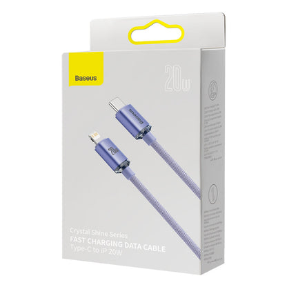 Cavo Dati e Ricarica USB-C - Lightning Baseus Crystal Shine Series, 20W, 2m, Viola CAJY000305