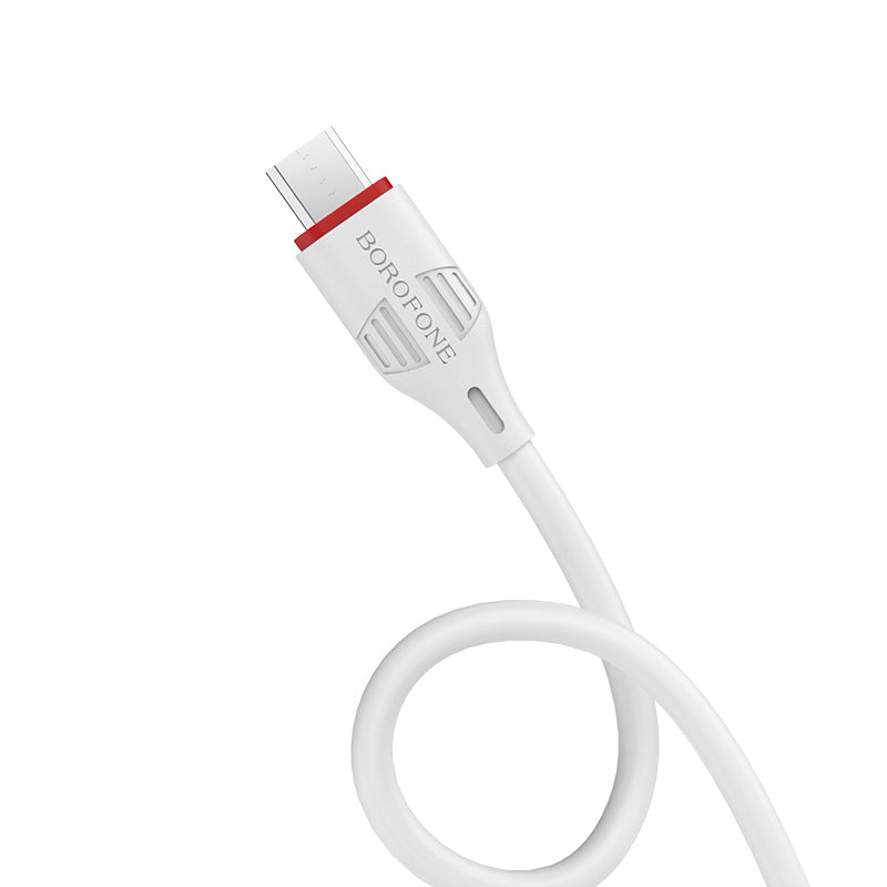 Cavo dati e ricarica USB-A - microUSB Borofone Enjoy BX17, 18W, 1m, bianco 