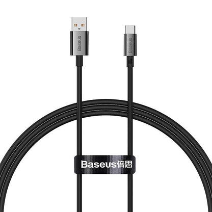 Cavo di ricarica e dati da USB-A a USB-C della serie Superior di Baseus, 100W, 1m, nero 