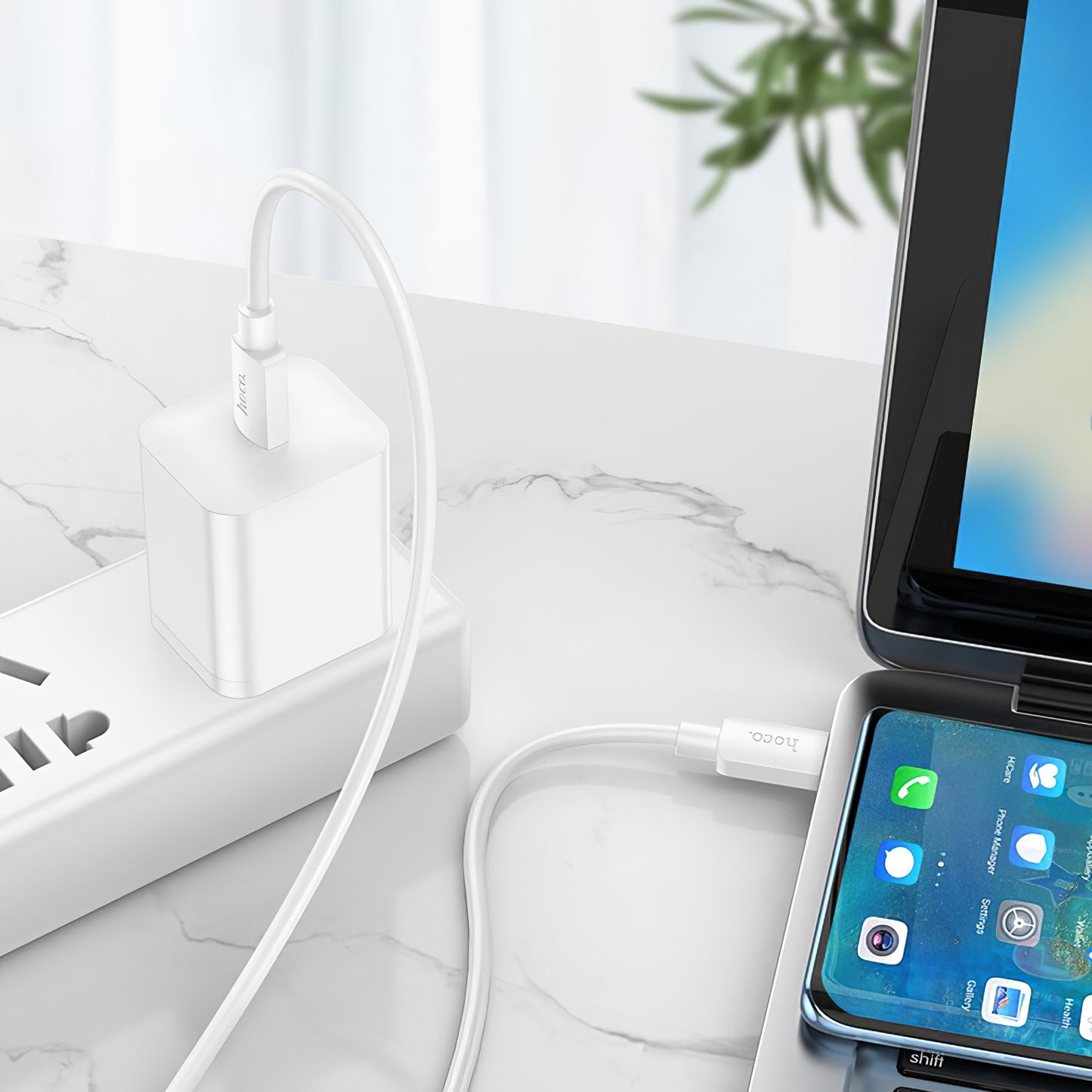 Cavo Dati e Ricarica USB-C - USB-C HOCO X96, 100W, 1m, Bianco