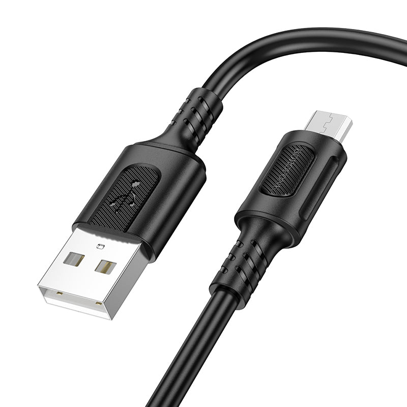 Cavo dati e ricarica USB-A - microUSB Borofone BX111 Feliz, 18W, 1m, nero 