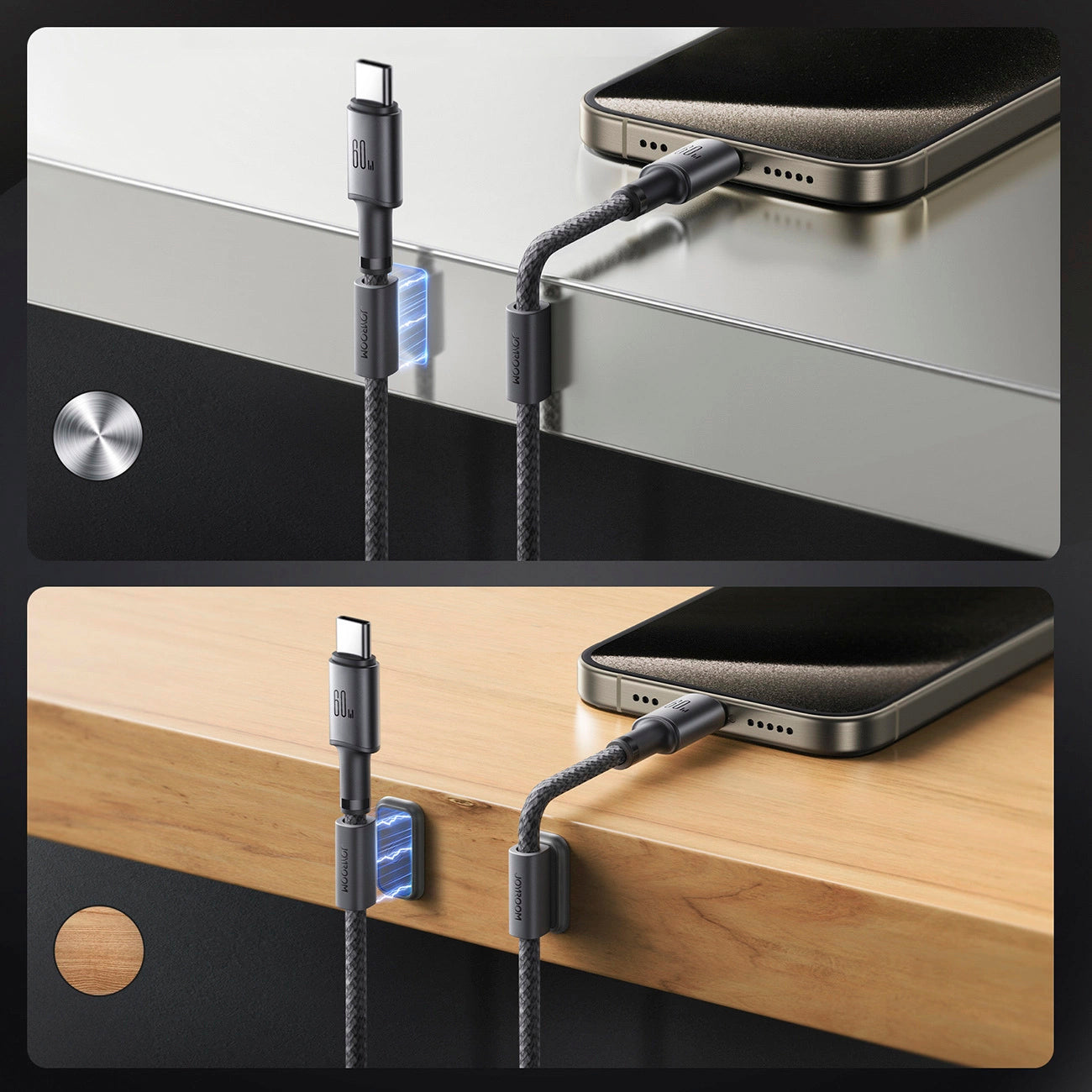 Cavo Dati e Ricarica USB-C - USB-C Joyroom S-A50, 60W, 1.2m, Grigio