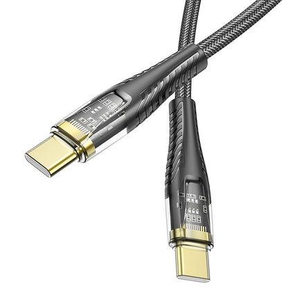 USB-C Data and Charging Cable - USB-C HOCO U121, 60W, 1.2m, Black