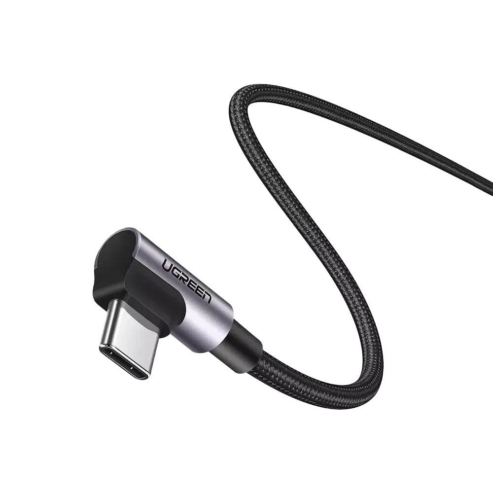 UGREEN US335 Angled USB-C to USB-C Data and Charging Cable, 100W, 2m, Black