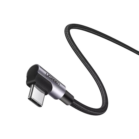 UGREEN US335 Angled USB-C to USB-C Data and Charging Cable, 100W, 2m, Black