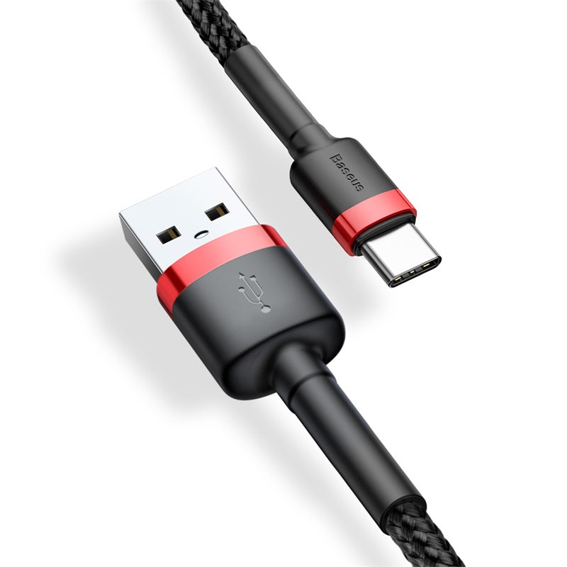 Cavo Dati e Ricarica USB-A - USB-C Baseus Cafule, 18W, 3m, Rosso CATKLF-U91