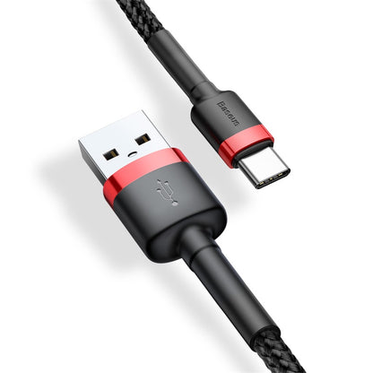 Cavo Dati e Ricarica USB-A - USB-C Baseus Cafule, 18W, 3m, Rosso CATKLF-U91