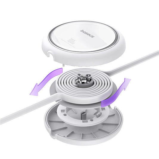 Cavo Dati e Ricarica USB-C - USB-C Baseus Free2Draw Mini Retractable, 100W, 1m, Bianco P10364500211-00