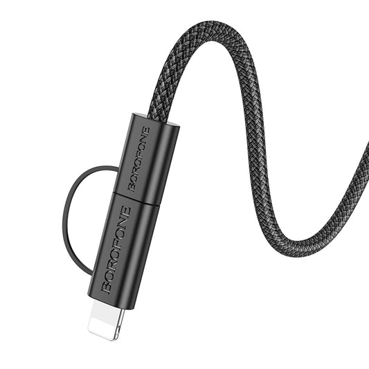Cavo Dati e Ricarica USB-C - Lightning / USB-C Borofone BX104 Primo 2in1, 60W, 1m, Nero