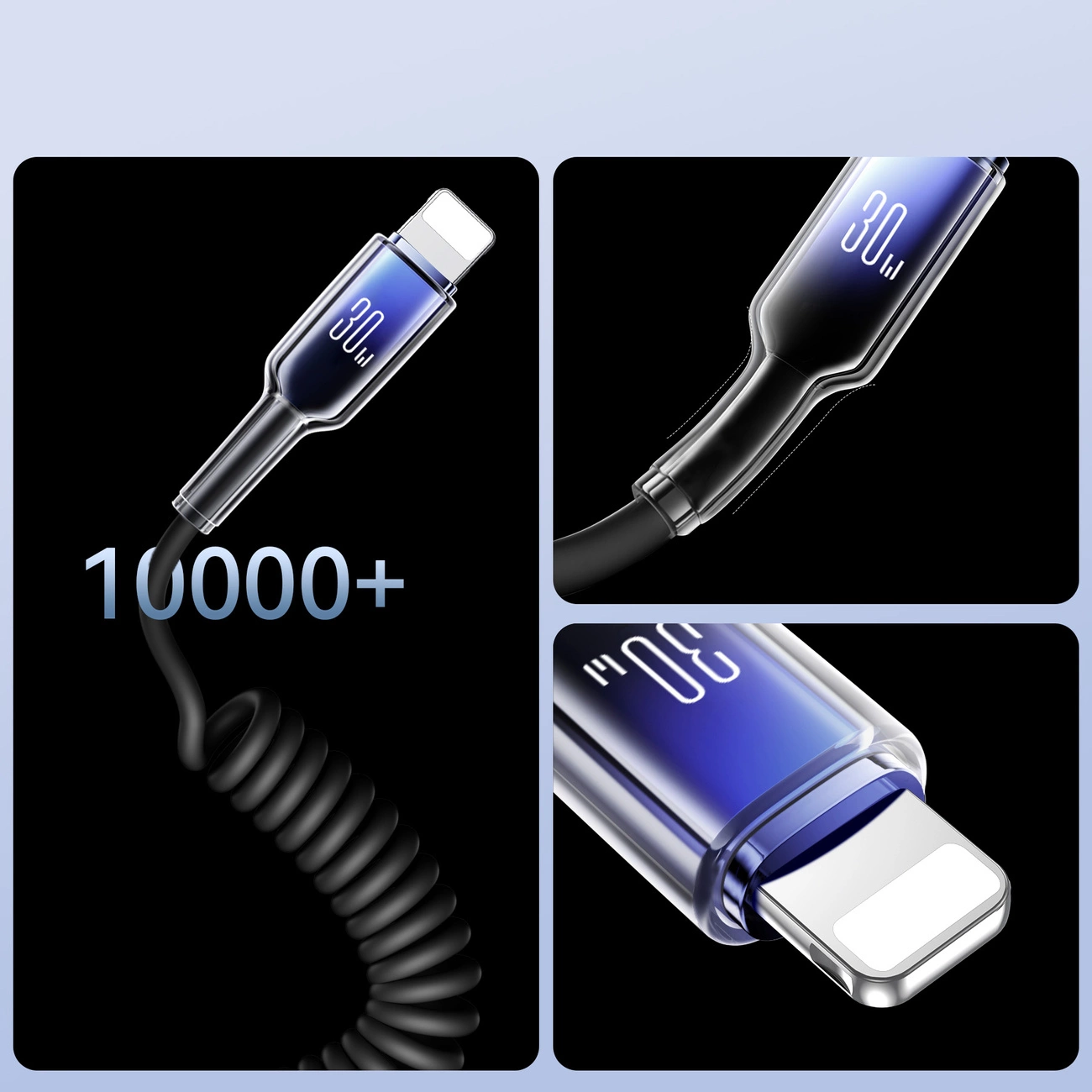 Cavo Dati e Ricarica USB-C - Lightning Joyroom S-A43 Crystal, 30W, 1.5m, Nero