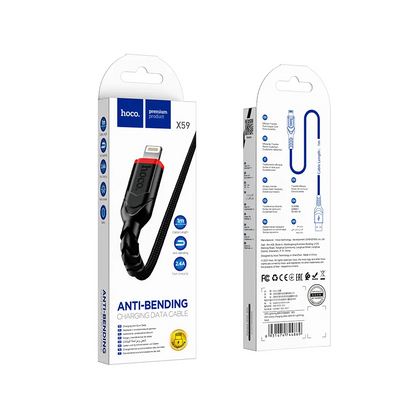 Cavo Dati e Ricarica USB-A - Lightning HOCO X59 Victory, 18W, 1m, Nero